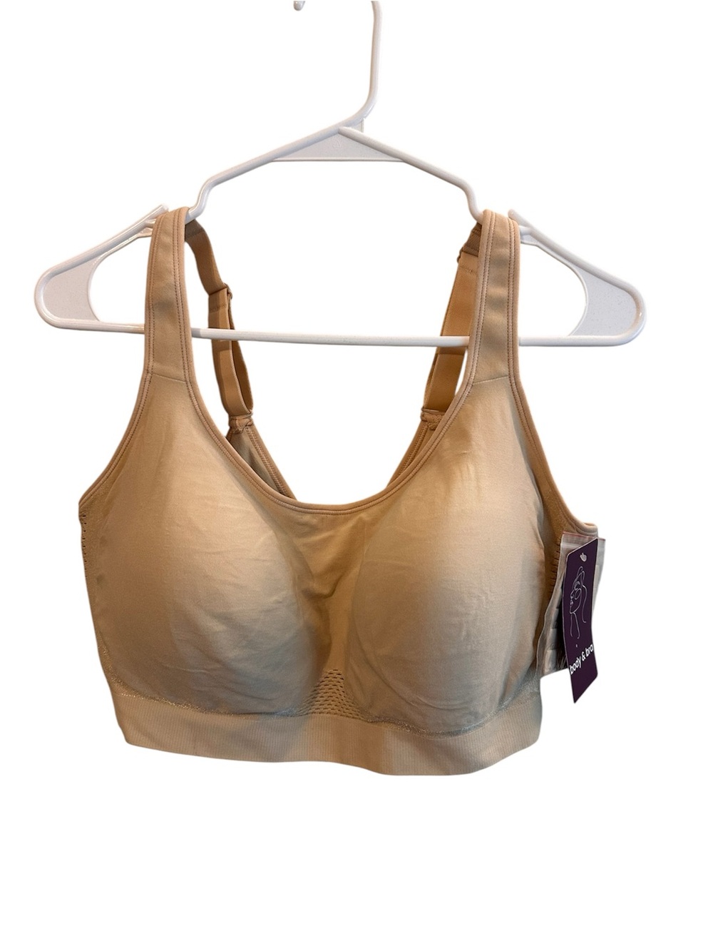 Seamless Nude Wireless Support Sports Bra - Unbranded